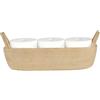 Monetais Organizer per cestini da Bagno, Cestino per Carta igienica Intrecciata in Corda di Cotone, Vassoio Decorativo per Serbatoio WC 13x5, 9x3, 9 Pollici per controsoffitto del Bagno