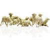 Gesar art in progress 24 Pecorelle per Presepe 3 cm Set Animali Presepe Statuine Miniatura | Set di 24 pecorelle per presepe da 3 cm in 3 pose diverse: sdraiate, al pascolo e in piedi.
