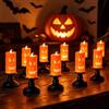 NAVESO Candele Halloween, 10 PCS Candele Halloween Zucca, Candele LED Senza Fiamma | Halloween Candele, Halloween Candela LED Portacandele, Luci Halloween Zucca Luminosa per Interni ed Esterni