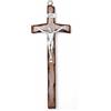 La Balestra Crocifisso da Parete - Artigianale Made in Italy Cristo e INRI Placcati Argento 999 - Crocifissi da Parete in Legno, Cura e Precisione dei dettagli di Gesù Crocifisso - 30 x 15cm
