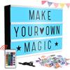 UBBOY Light Box,Insegna Luminosa,LED A4 Scatola Luminosa,con 294 Lettere ed Emoji | Lavagna Luminosa con Lettere Luminose,Telecomando,per Natale,Decorazioni Casa,Festa,Matrimonio,Compleanno,Negozio