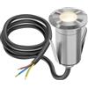 ledscom.de Lampada da incasso a pavimento GLOX per esterni, IP67, alluminio, rotonda, Ø 35 mm, bianco caldo, opaca