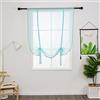 SIMPVALE Tenda a Pacchetto Azzurro 100 x 140cm 1 Pezzo per Cucina | Tende per Interni Leggere ed Eleganti, Tende Semitrasparenti con Protezione della Privacy per Camera da Letto e Salotto