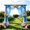 YNNHUDEEP Tessuto in tulle da cucire, 160 cm x 3 m, morbido organza, tessuto decorativo a rete trasparente, tulle al metro, organza per matrimoni, feste, archi, abiti, veli e decorazioni fai da te (blu reale)
