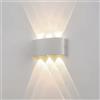 VOLTIX Applique da Parete LED 6W, Lampada da Parete per Interni ed Esterni, Luce Naturale, Design Moderno in Alluminio, Lampada da Muro Impermeabile, Facile da Installare (Luce Naturale 4000K, Bianco)