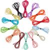 Nogeqi Cordoncino in gomma colorato da 2 mm, per braccialetti, tondo, corda elastica per journals Bracelets per la creazione di braccialetti, 14 colori, 2 M/colore
