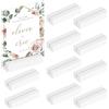 Sprifityy 10 Pezzi portacarte in legno, segnaposto di faggio (Bianco) | portafoto in legno per matrimoni, banchetti e feste, portacarte menù, portafoto, portacartoline