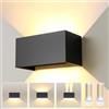 ENCOFT 24W LED Lampada da parete Esterno Interno, Lampadina Sostituibile G9 | Applique da Esterno IP65, Lampada da Parete Bianco Caldo 3000K in Alluminio Angolo Regolabile Nero per Giardino