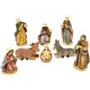Joy Christmas Nativita' Cm.9, Set 8 Pezzi in Resina, 48200