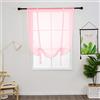 SIMPVALE Tenda a Pacchetto Rosa 100 x 120cm 1 Pezzo per Cucina | Tende per Interni Leggere ed Eleganti, Tende Semitrasparenti con Protezione della Privacy per Camera da Letto e Salotto
