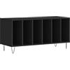 vidaXL Mobile Porta Dischi Nero 100x38x48 cm in Legno Multistrato