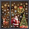 Vijamiy Vetrofanie Natalizie Statici Grandi Colorate Doppia Faccia | Adesivi Vetro Natale con Babbo Natale, Renna, Albero e Fiocchi per Porte Vetrate, Specchi e Vetrine
