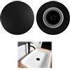 Hugclaw Tappo per lavello, 66 mm, Lavello a Clic Clac Nero opaco, Piletta di scarico per Lavabo, Tappo di ricambio per Lavabo, Cucina o Bagno, Materiale in Ottone Durevole