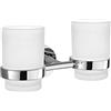 Phoewon, ripiano portaoggetti per bagno, mensola per cucina in acciaio inossidabile SUS304, mensola portaoggetti per doccia, da montare su parete, per shampoo, sapone Double Glass Tumbler