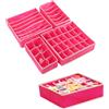 Generic Confezione da 4 organizer pieghevoli per cassetti, organizer per calzini, per cassetti e biancheria intima, per calzini, biancheria intima, cravatte (rosa acceso)