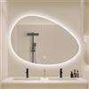 EYTVYUWPT Specchio Da Parete A Goccia A LED Con Illuminazione Regolabile A Tre Colori (3000K-4000K-6000K), Antiappannamento, Interruttore Touch, Specchio For Bagno(3 color,50x70cm)