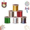WWYSSZ 6 Rotoli di Filo per Collane Uncinetto, Filo di Seta Dorato e Argentato | Filato Gioiello per Bigiotteria Uncinetto,Cordoncino Metallizzato per Gioielli, Filo Artigianale DIY e Cordino da Imballaggio