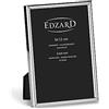 EDZARD Cornice Genua (foto 9x13 cm) placcata argento antiossidante | Cornice placcata argento per foto 9x13 cm, retro in velluto, da tavolo, portafoto, portaritratti