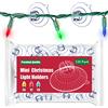 Miuezuth Mini ventose natalizie [set di 120] piccoli ganci per luci festive, corda trasparente, per finestre e vetro, per appendere luci stagionali e decorazioni natalizie