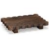 Dixiwuje portasapone in Legno Curvo con Base e Vassoio Decorativo | Portasapone in legno curvo, design rustico, vassoio impermeabile, per bagno, cucina, piante e candele.