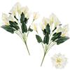 Daily Treasures Fiori artificiali di calla bianca, 18 grandi fiori artificiali con foglie verdi, fiori bianchi in seta da 54 cm, per bouquet da sposa, composizioni di vasi, fai da te, decorazioni per