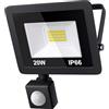 MIWATT Faretti a LED per esterni 20W PIR luci a LED per esterni IP66 1500 lumen, Luce bianca fredda，parco, patio, giardino, garage 6000k