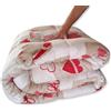 Home Tresor - Trapunta Coperta Autunnale Invernale Piazza e Mezza Piumone Imbottito Letto Caldo Morbida Microfibra Anallergica Traspirante Cuori Shabby dis.12 cm 210x250