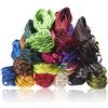 Coowayze Cordoncino in nylon da 2,0 mm per la realizzazione di bracciali, cordoncino in raso di seta per gioielli, nodi cinesi, 16 colori, 16 colori, 170 metri in totale, filo di nylon per collane, tessitura