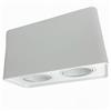 OISE ART STORE Trade Shop - Portafaretto Doppio Orientabile da Soffitto Bianco per Faretto Gu10 Gu5.3 P34-b2 -