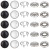GORGECRAFT 1 Scatola 40 Set di Bottoni A Pressione in Perla da 12mm, in Metallo, Acciaio, Resina, Strass, A Perno, Kit di Chiusure per Camicie Western, Vestiti, Giacche, Cappotti, Accessori da Uomo