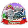 Quwsne Magnete per frigorifero Singapore Magnete da frigorifero souvenir da viaggio in città regali turistici 3D classici punti di riferimento artigianali fatti a mano decorazione domestica -2742