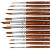 Macuezu Set di 12 pennelli per acquerello, in nylon, per artisti | Pennello per acquerello, pennello per capelli, colori acrilici, acquerello, acrilico, pittura a olio