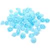 iplusmile 200 Teste di Fiori Artificiali di Rosa in Schiuma Pe da 3,5 Cm, Decorazione Fai da Te per Bouquet e Chioma, Colore Azzurro, per Feste e Decorazioni Casa