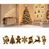 SXXAZOXOL 7PCS Renna Luminosa LED Decorazioni Natalizie, Decorazioni da parete Forma di Renna Luminosa, Renna Luminosa per Finestre, Decalcomanie per Esterni Interni Porta d'ingresso Feste e Vacanze，A