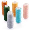 FASHEWELRY 6 rotoli di filo piatto cerato per macramè, 0,5 mm, in poliestere cerato, per fai da te, bracciali, collane, gioielli, cucito, perline