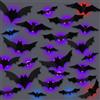 Booaee Halloween Decorazioni,24 Pezzi LED Pipistrelli Decorazioni 3D Pipistrello da Appendere Porta Adesivi luminose PipistrelliDecorazioni decorazione da parete per interni, esterni, soggiorno, giardino