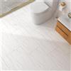 FunStick Pavimento PVC Adesivo Bagno Marmo Bianco 30X60CM 5 Pezzi Adesivi Carta Adesiva per Cucina Piastrelle Marmo Lavabile Mattonelle Adesive Cucina per Muro Pavimento Adesivo Balcone Marmo