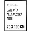 Estancia Cornice Portafoto Legno Nero 70x100 cm con Vetro Plexi Infrangibile | Moderna Grande Nera per Foto 100x70 cm