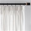 MYSKY HOME - Tende in finto lino, tende con sistema a binario, tende con cordoncino arricciato, tende pronte, effetto lino, tenda gardina semitrasparente, H 280 x L 140 cm, beige chiaro avorio