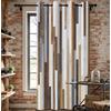 ggaimwf 107x215cm Tenda oscurante in legno Vintage Marrone Strisce verticali Rustico Tende con occhielli per finestre con isolamento termico per soggiorno camera da letto,1 pannello singolo
