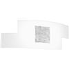Top Light Applique Moderna Metallo Foglia Argento Vetro Bianco 2 Luci E27