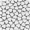 GIVBRO 100 perline cuore vintage distanziatrici per gioielli e bracciali, argento | 4,5 x 5 mm, spessore 2,5 mm, foro da 1 mm, struttura in plastica, per orecchini, cavigliere e portachiavi