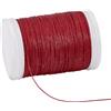 PH PandaHall 120m Filo di Poliestere Cerato 0.5mm Cordoncino Cerato Rosso | Filo Cerato per la Creazione di Gioielli Collana Braccialetti Macramè Artigianato Fai Da Te
