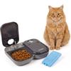 Cat Mate Alimentatore automatico a 2 pasti, 400 g per ciotola, cibo umido e | Timer da 48 ore, 2 ciotole da 400 g, include impacchi di ghiaccio, per gatti e cani di piccola taglia, senza app o WiFi