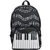 Punk Oxford zaino a tema note musicali per ragazzi, ideale per la scuola, Keyboard black