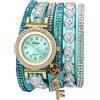 JewelryWe Orologio in Pelle Boemia Pieno, Orologio al Quarzo Analogico Strass Involucente Signore,Orologio da Donna Ragazze,Regalo Festa,Colore da scelta