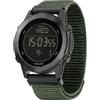 NORTH EDGE LITECORE Orologio digitale da uomo, 42 g, leggero, senza app, contapassi, con bussola, cronometro, conto alla rovescia, retroilluminazione EL, resistente all'acqua fino a 50 m, cinturino in