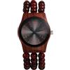 OIDEA - Orologio da polso da donna in stile bohémien, con perline di legno, stile retrò, stile bohémien, rosso scuro e rosso, numeri arabi al quarzo, analogico, regalo per donne