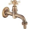 Rubinetto esagonale a muro 1/2 M a portagomma maniglia a croce MCB 6063