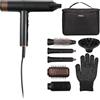 Princess Airstyler Pro, 2000 W, Motore BLDC, 7 Accessori, Funzione Ionica | 3 velocità, 3 livelli di calore, Cool shot, Custodia da viaggio, Guanto termico, 01.529205.01.001